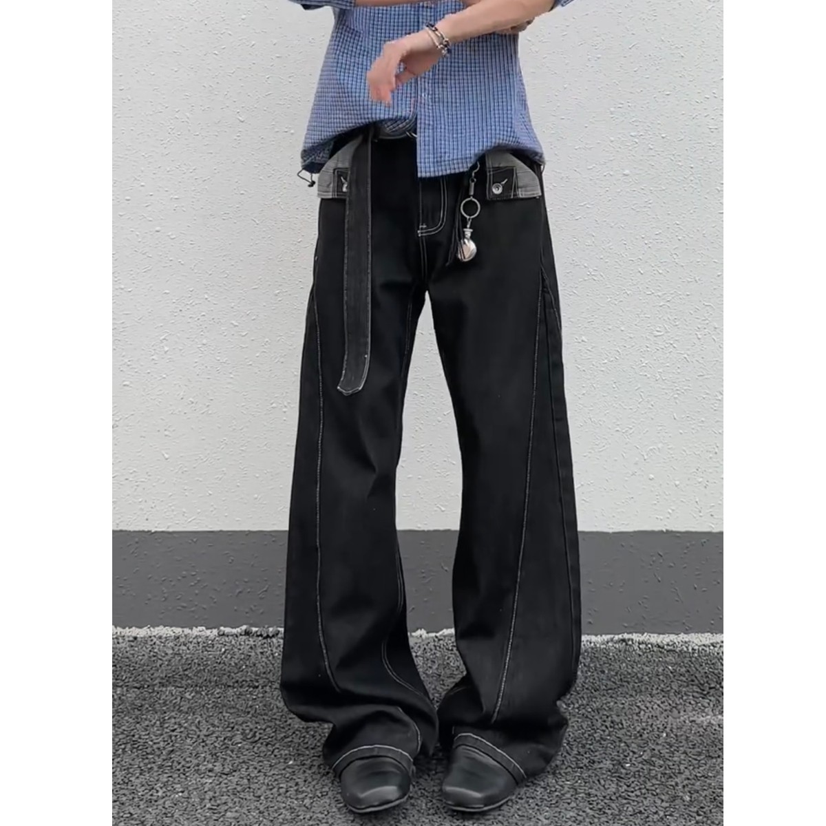 现货牛仔裤千鸟格8830P55，男装牛仔裤，星座517-5