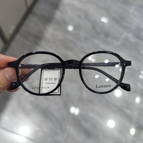 Latemon浪特梦青少年近视镜框圆形学生男女童可配度数眼镜架31162