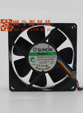 SUNON MF80201VX-Q010-S99 8020 12V 3.84W 4线温控 机箱散热风扇