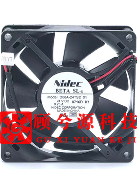 原装现货NIDEC D08A-24TS2 01 24V 8CM 80X25MM 变频器散热风扇