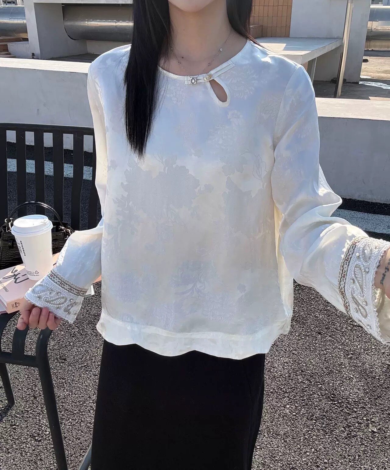 马夹背心套装2026新款春季新中式国风提花刺绣衬衫女高端法式小衫