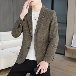 西服外套男款休闲西装单件上衣高级感痞帅风潮流春装衣服2026新款