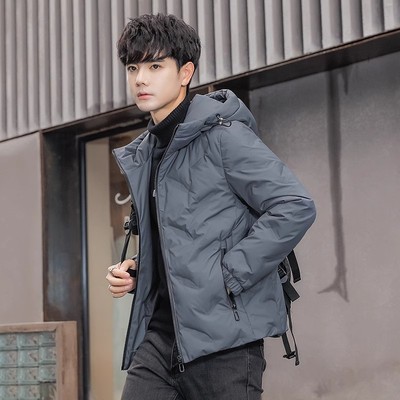 外套羽绒服男款秋冬季2025新款衣服连帽新品简约风青年