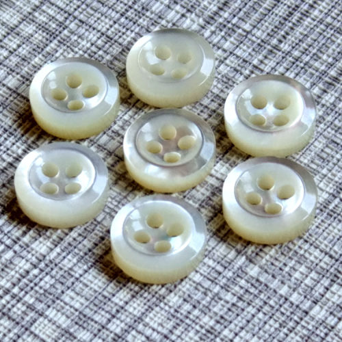 定制纽扣加厚白色真丝3mm天然
