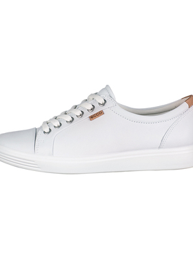 ECCO爱步Soft 7牛皮平底鞋小白鞋女板鞋女休闲鞋柔酷7号430003