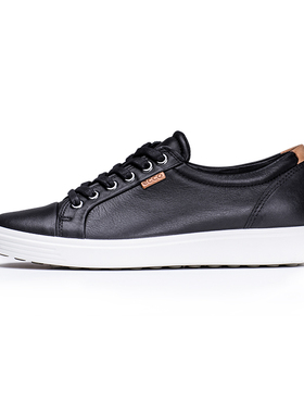 ECCO爱步Soft 7牛皮平底女板鞋休闲小白鞋柔酷7号430003