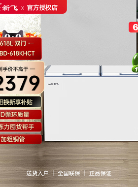 Frestec/新飞BC/BD-618KHCT冷冻冷藏单温大冷柜深底卧式冰柜618升