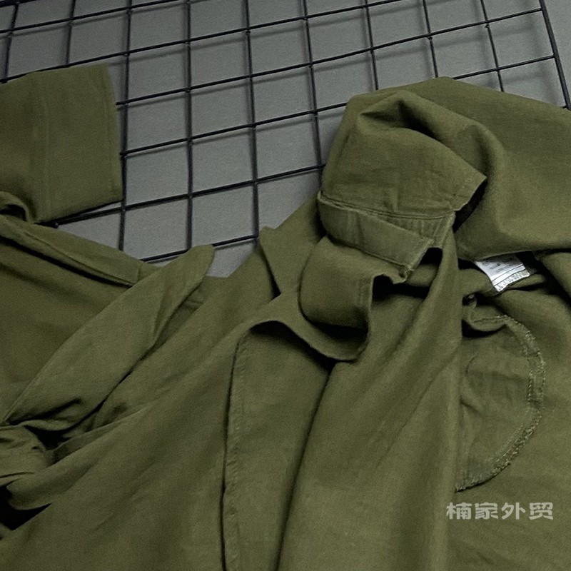 Original d   Real shooting ! summer ma'am Lapel Short sleeve Shirt skirt easy leisure time bow fashion Cotton and hemp Dress
