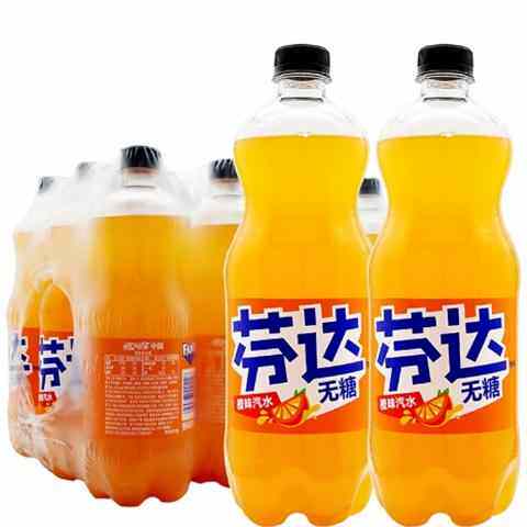 无糖芬达橙味汽水888ml*12瓶