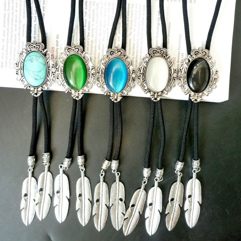 波洛领带布绳线环领带新款潮流休闲百搭ol优雅时尚印花衬衫吊坠