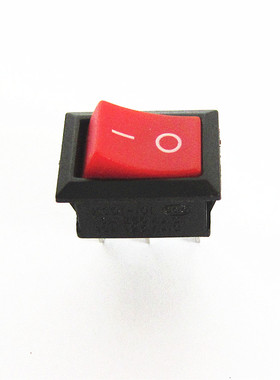 红色船型开关 2档3脚 KCD1-101-3P  6A250VAC翘板开关开孔15*21