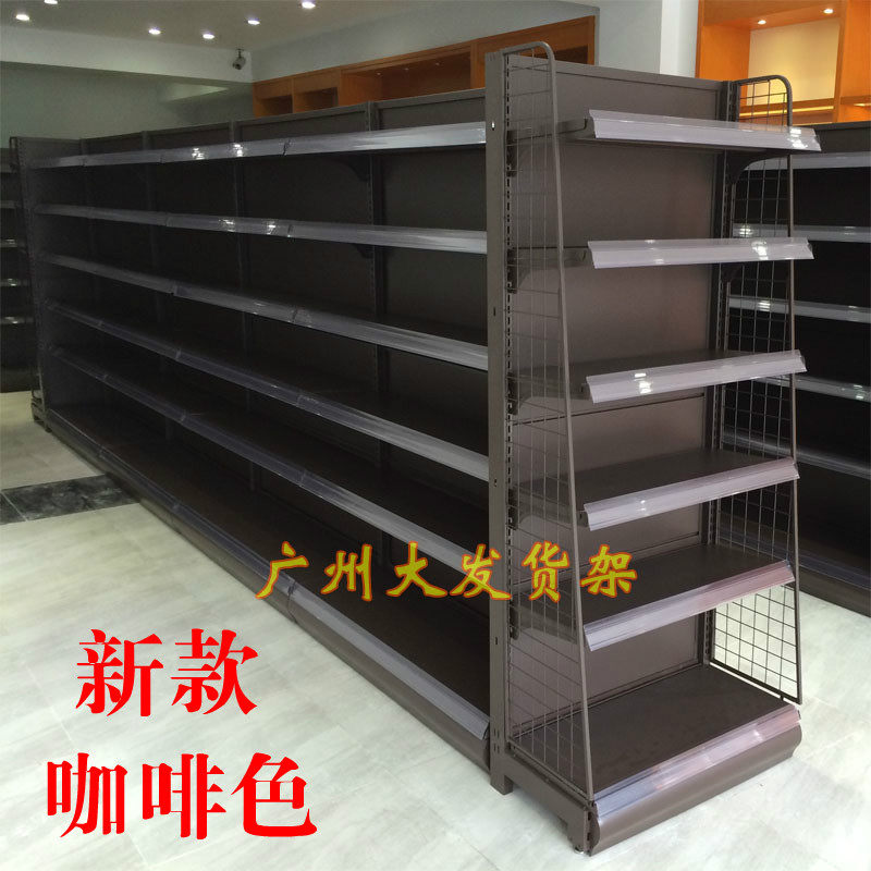 新款咖啡色 超市便利店文具店货架 港货进口食品店 母婴精品货架