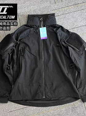 战术汤姆 国产PCU L5黑色BLACK海豹风格登山冲锋衣尼龙软壳外套