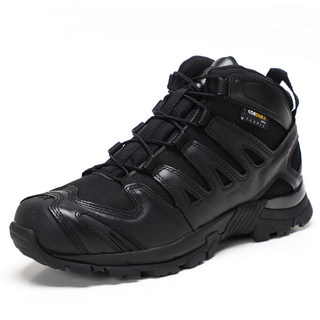 纯黑色3D战术靴徒步登山鞋 勤务亮光皮爬山作训靴 户外作战运动靴
