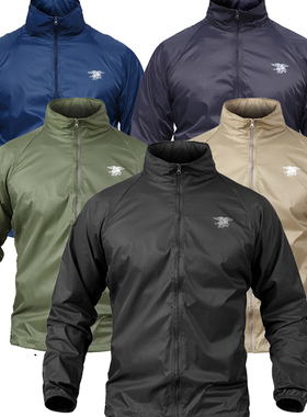 骑行钓鱼拉链防风皮肤衣教官khaki卡其色黑色防晒服户外长袖运动