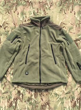 战术汤姆 军绿色400克防寒面料抓绒衣夹克 保暖外套软壳保暖内胆