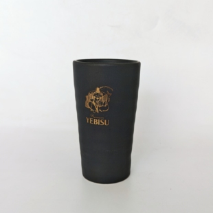 日本中古啤酒杯SAPPORO札幌YEBISU惠比寿陶瓷啤酒杯金标陶铃款杯