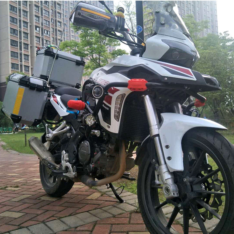 适用于贝纳利adv拉力版trk251护杠架 保险杠特技杠bj25018防摔胶