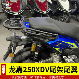 适用于龙嘉踏板摩托车XDV250尾翼尾架后货架尾箱后备箱支架改装