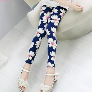 Spring Leggings Flower Children Pants春夏 Kids Pencil Girls