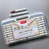 晨光大墨王直液式 不透色可叠色美术画笔 丙烯马克笔软头水彩笔套装