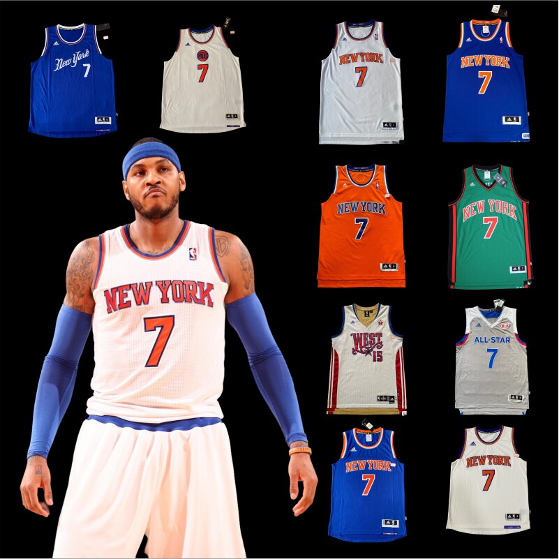 安东尼 尼克斯队 7号 SW球迷版 NBA球衣篮球服