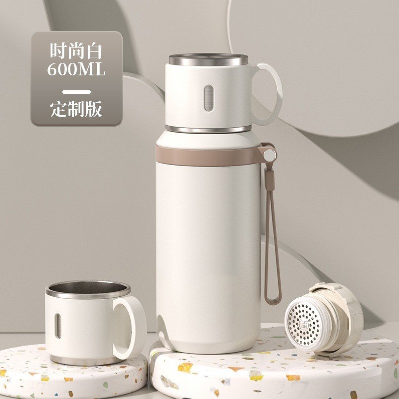 新款高颜值316不锈钢保温杯定制logo大容量水杯便携带提手泡茶杯