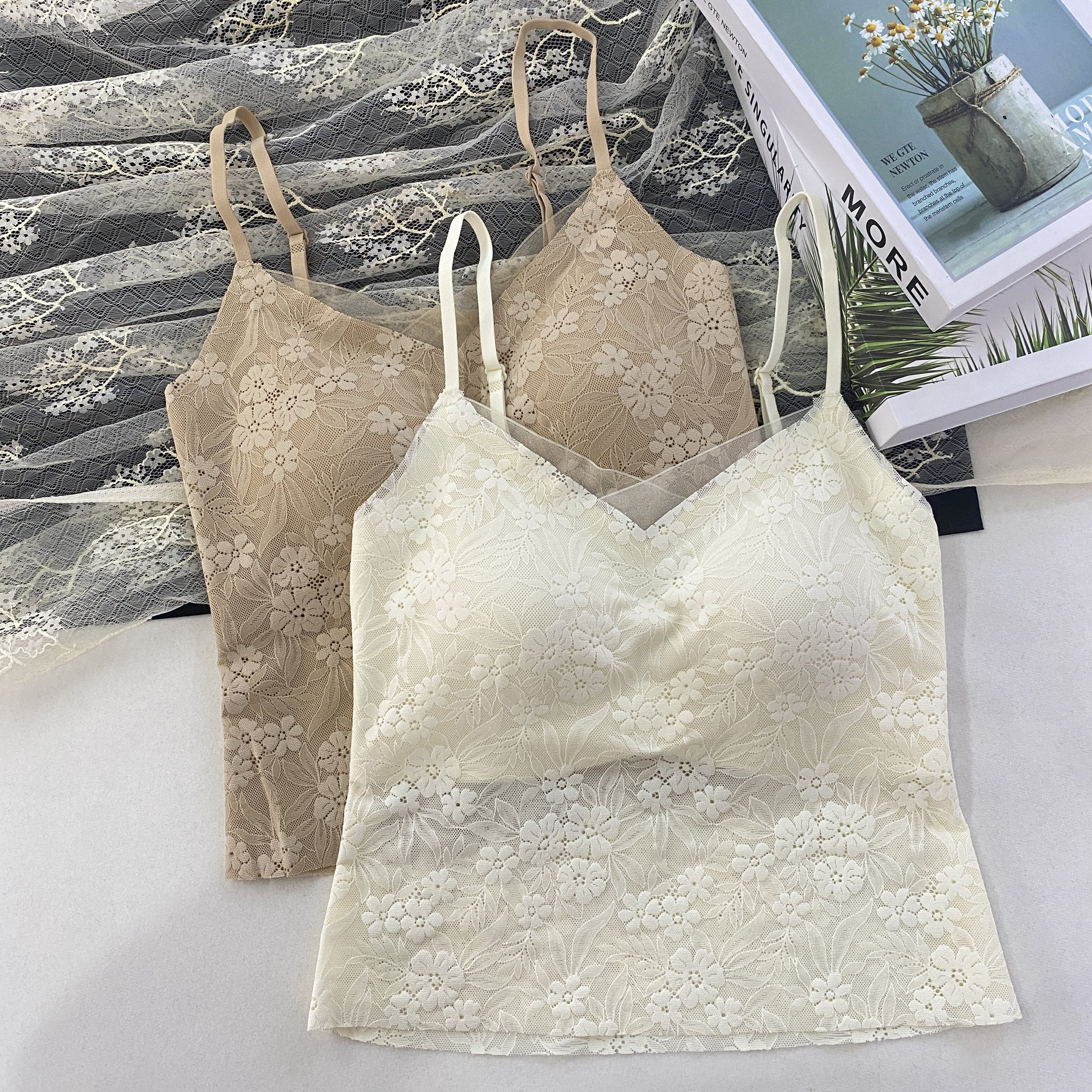 网纱蕾丝拼接春日抹胸美背带胸垫内搭外穿性感透气修身吊带背心女,女装/女士精品,背心吊带,淘宝优惠券,粉丝福利购,淘宝优惠卷