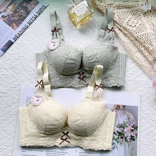 古妃新款25905小胸聚拢显大AB厚杯无钢圈收副乳防下垂文胸内衣女