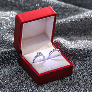 仿真婚戒对戒结婚一对婚礼现场用道具情侣戒指男女假钻戒交换仪式