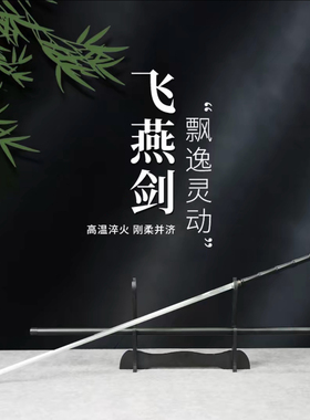 龙泉剑可反接登山杖飞燕剑长剑细剑一体成型剑古风棍中剑未开刃