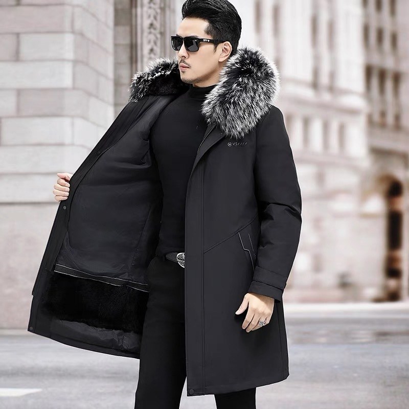 泽yp2023派克服男士长款可拆卸兔