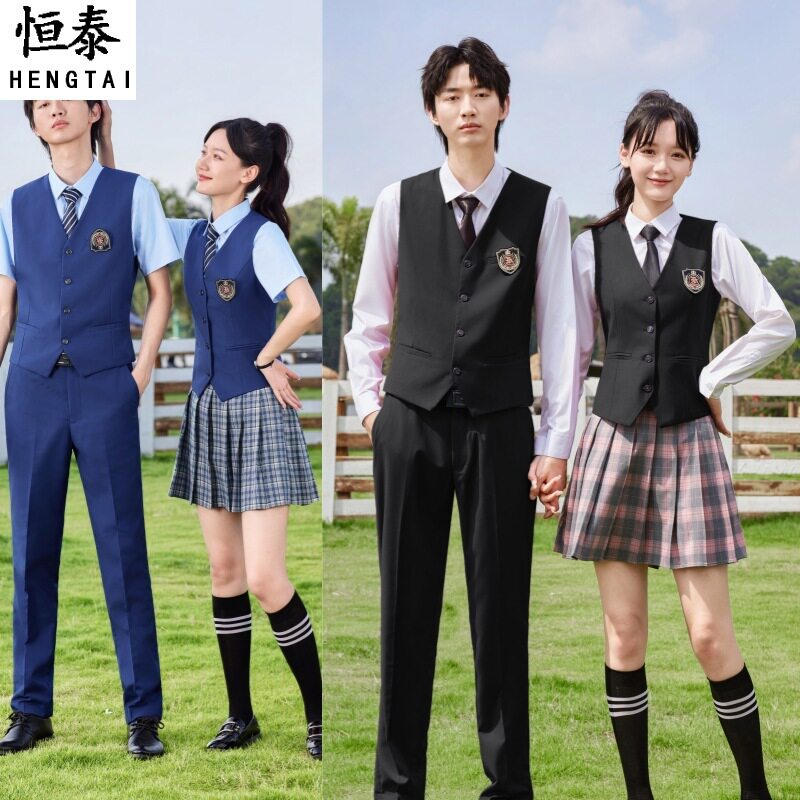 泽yp学院风JK制服马甲百褶裙