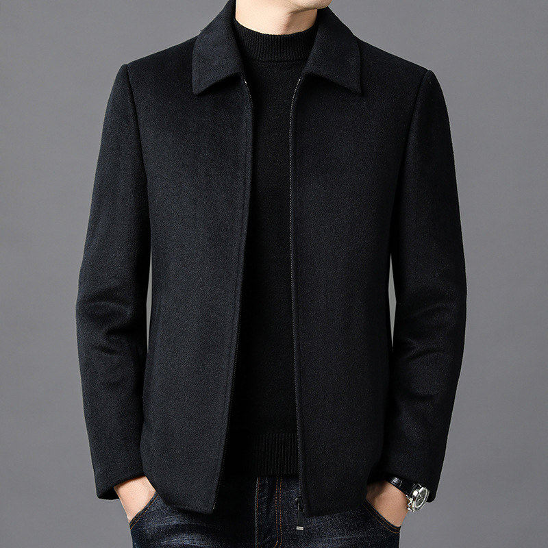 泽yp爸爸秋冬装可拆内胆羽绒外套加厚款中年男士夹克中老年男装帅