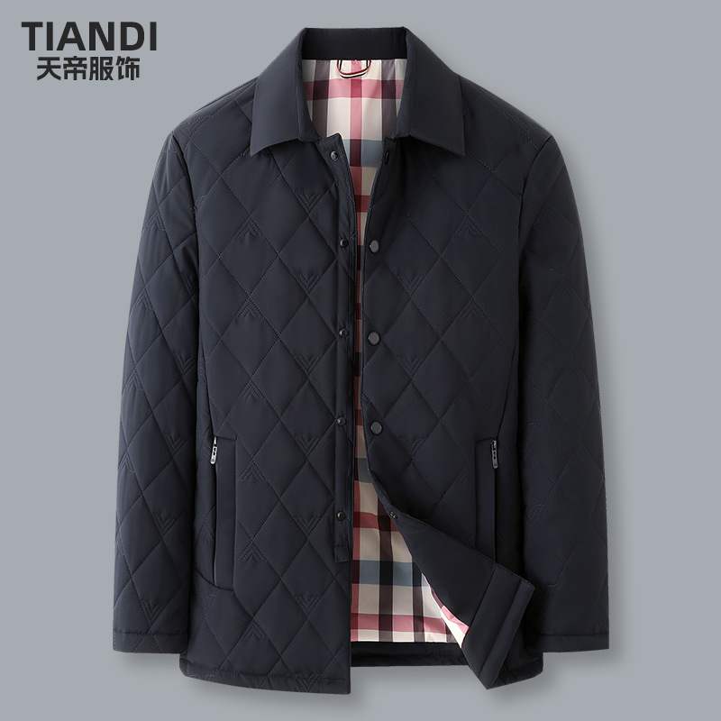 加厚冬季高级感夹克男中长款棉衣