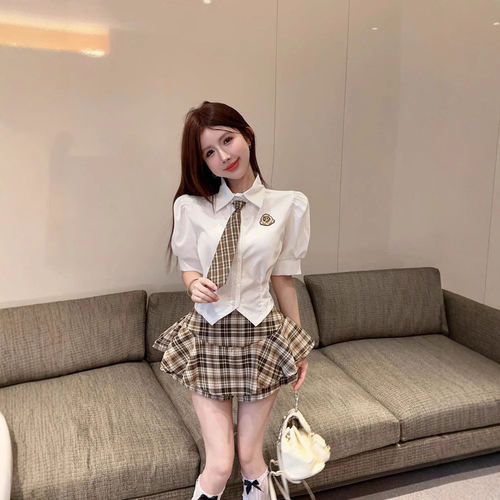 泽yp美式学院风jk制服套装女夏季