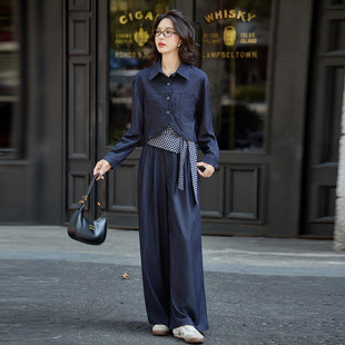 阔腿裤 女2025秋韩系气质百搭外套吊带衫 三件套L 时髦套装 泽yp新款