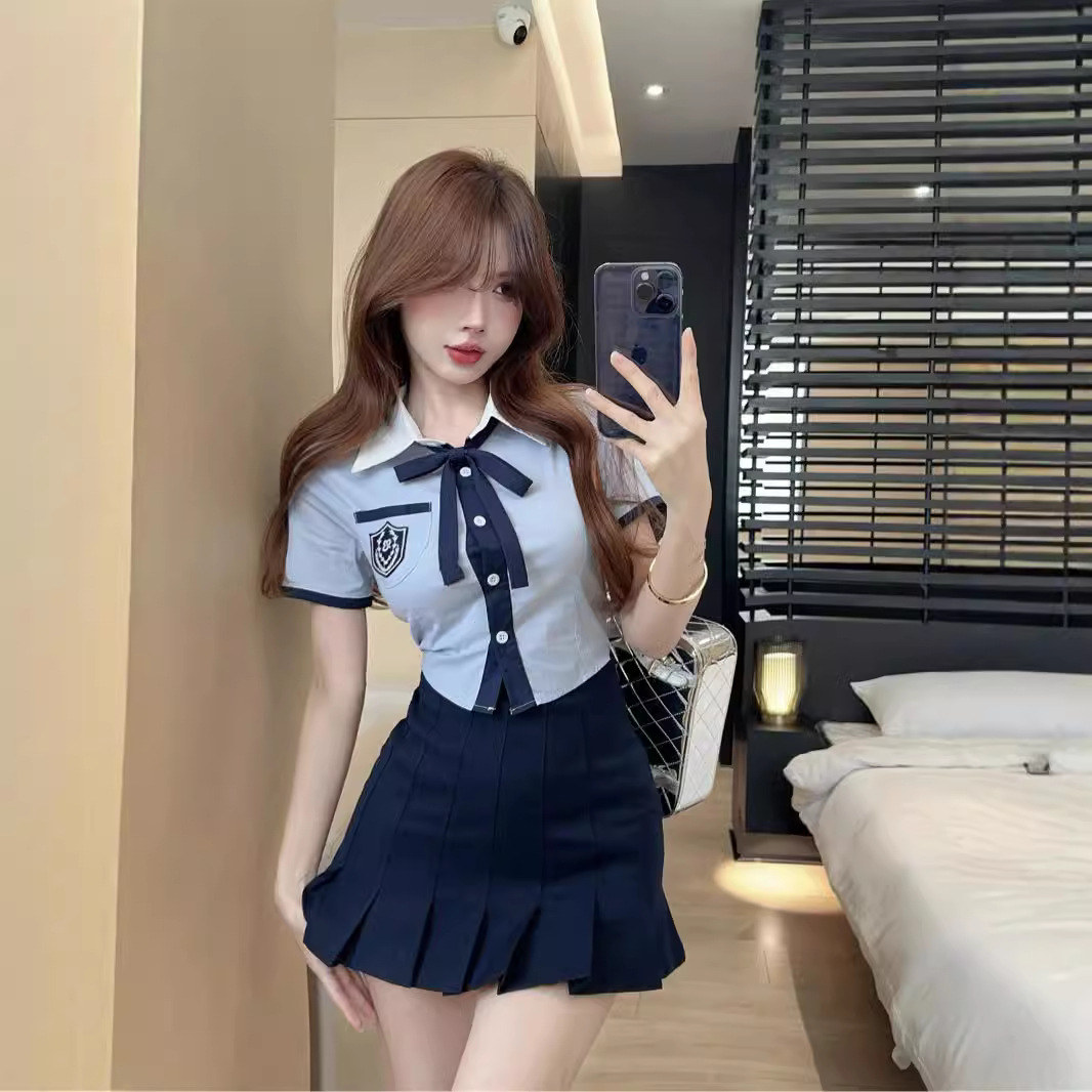 泽yp新款夏季韩系设计感短袖衬衫