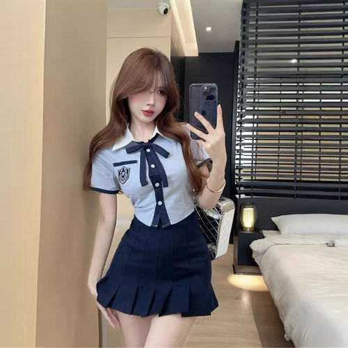 泽yp新款夏季韩系设计感短袖衬衫