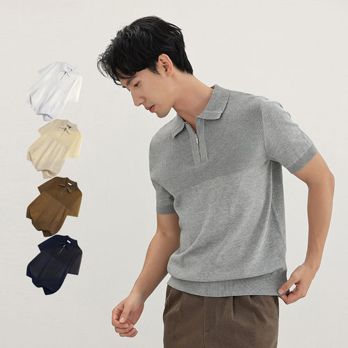 夏季泽yp新款针织休闲Polo衫