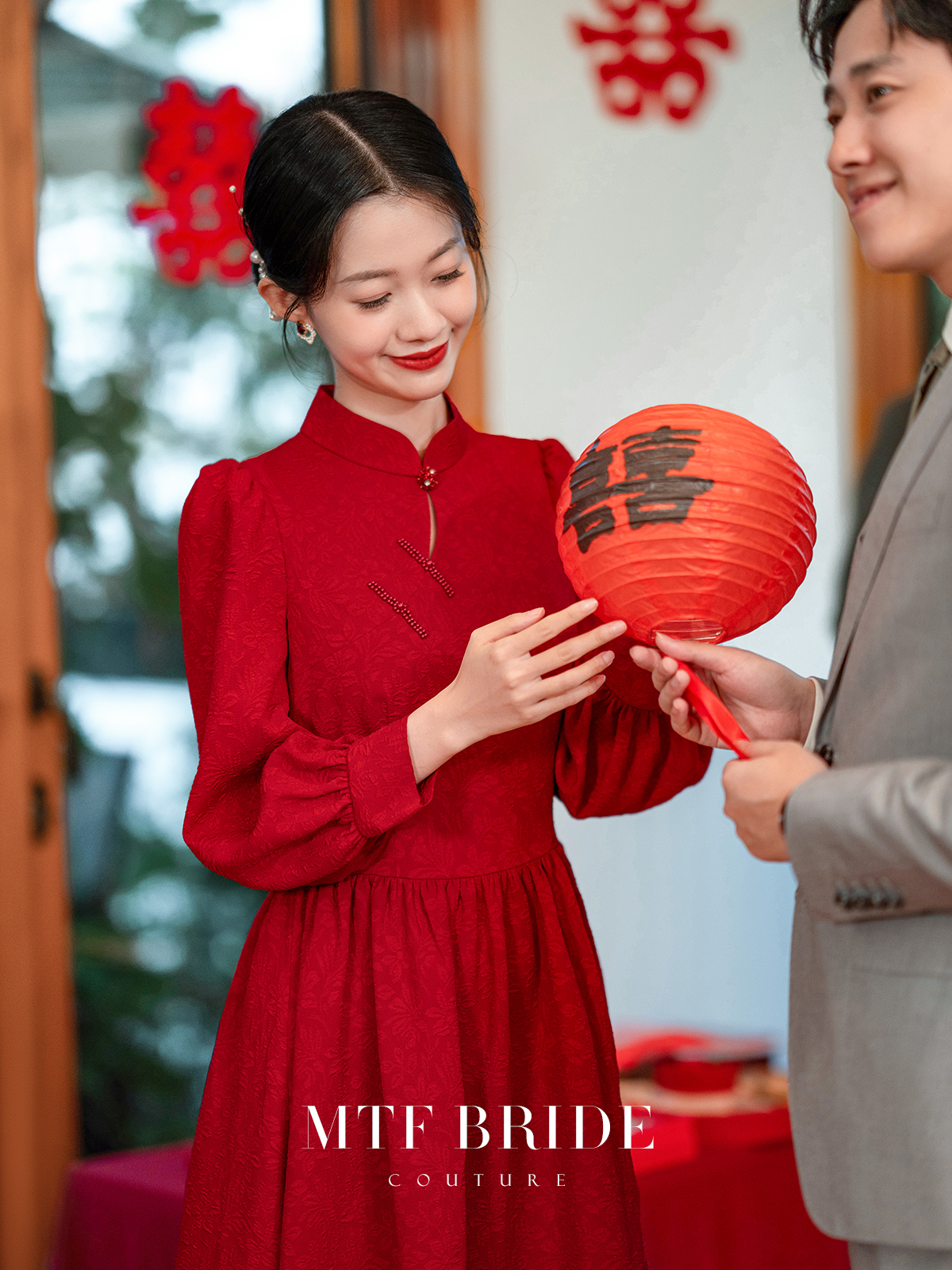 满庭芳 Red spring evening dress, cheongsam