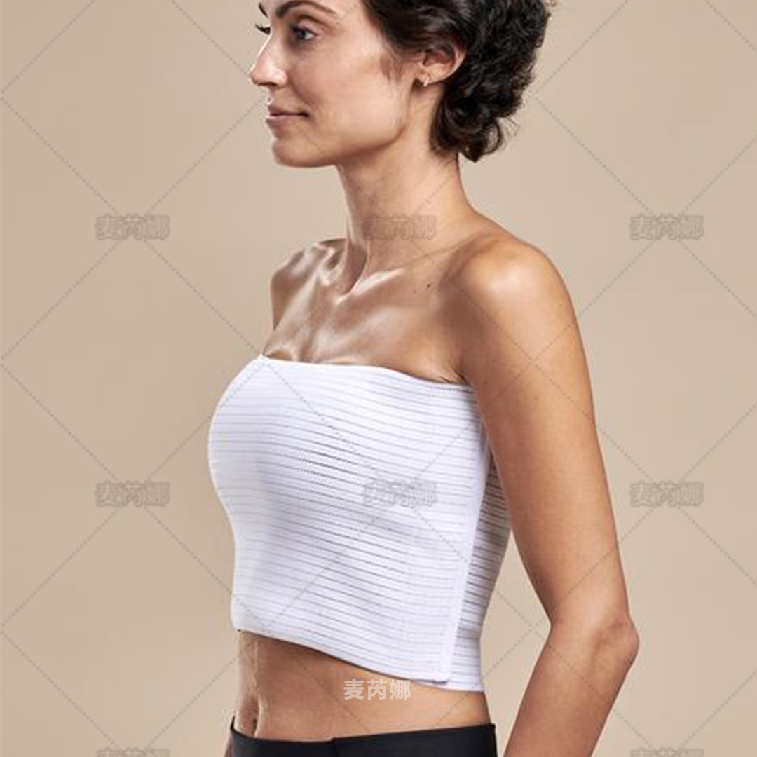 麦芮娜乳房整形乳腺肿瘤术后固定宽胸带白色吸脂塑身舒适吸汗bw-9