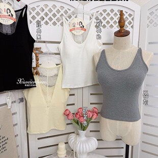 纯欲感拉满 透视蕾丝 2803后背镂空蕾丝美背吊带 螺纹棉