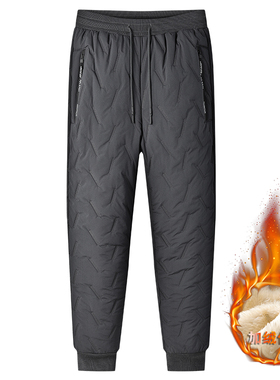 BUFFALO BOUN加绒加厚棉裤男冬季防风束腿保暖长裤宽松休闲裤三防