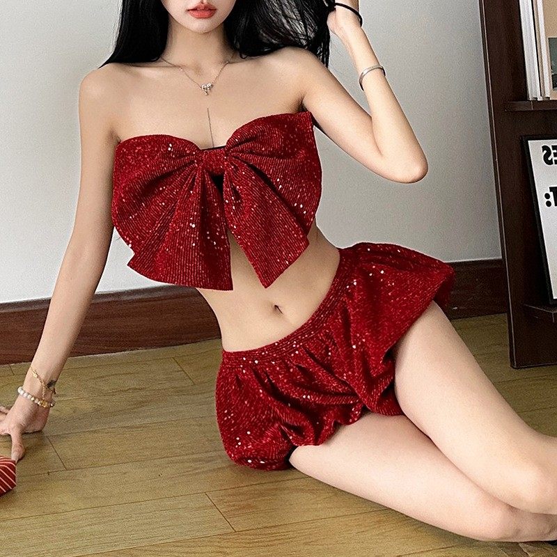 跨境欧美风秋季新款女装纯色修身裹胸背心时尚低腰短裤套装女,个性定制/设计服务/DIY,连衣裙加工定制,淘宝优惠券,粉丝福利购,淘宝优惠卷