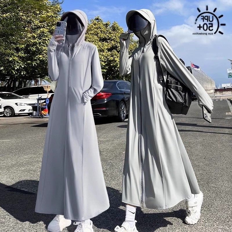 防晒衣女新款夏季长款全身防紫外线+冰丝防晒服透气