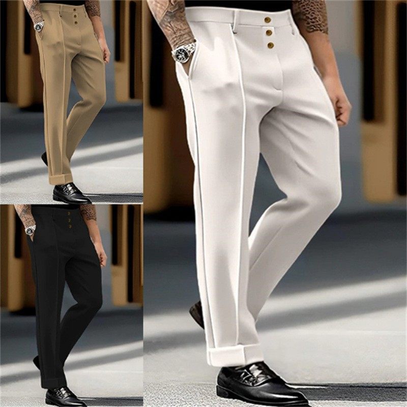 男士青年正装纯色时尚纽扣日常户外直筒西装裤,个性定制/设计服务/DIY,连衣裙加工定制,淘宝优惠券,粉丝福利购,淘宝优惠卷