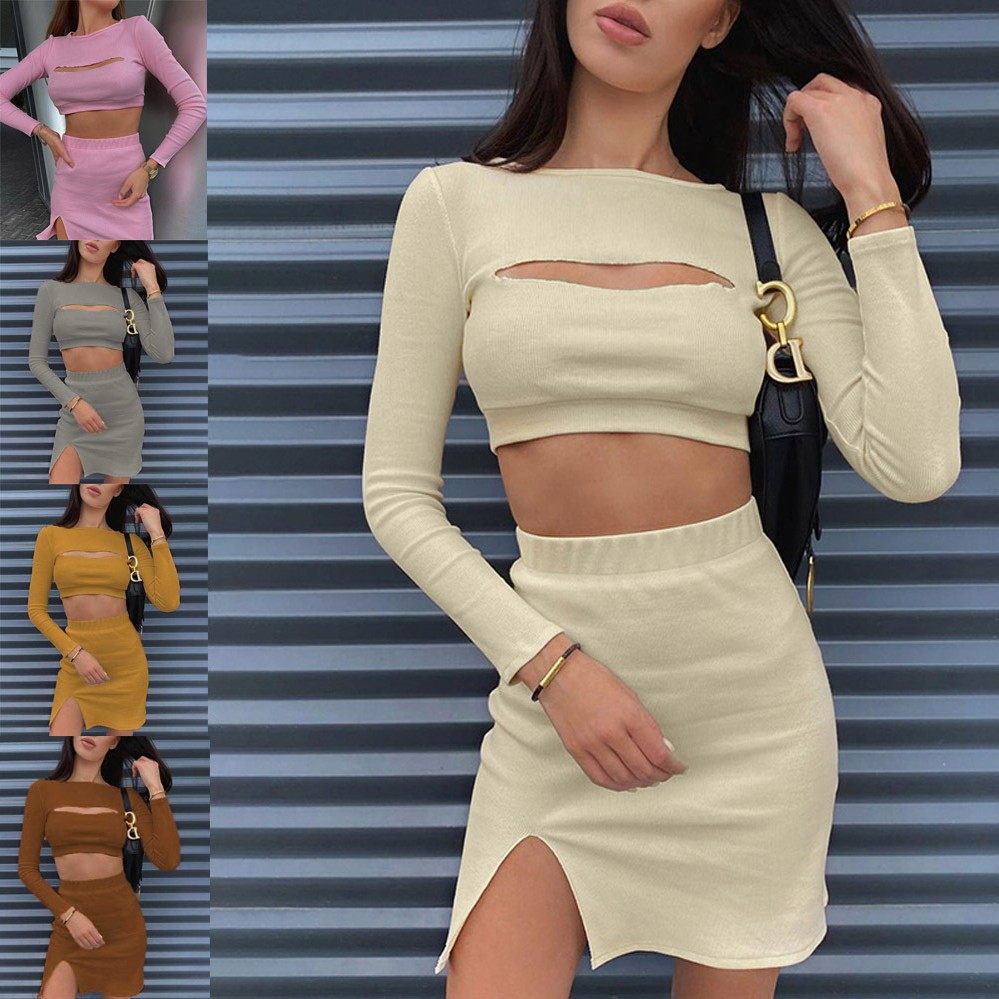 半身裙春夏新款女装时尚套装欧美性感气质显胸镂空上衣开叉裙,个性定制/设计服务/DIY,连衣裙加工定制,淘宝优惠券,粉丝福利购,淘宝优惠卷