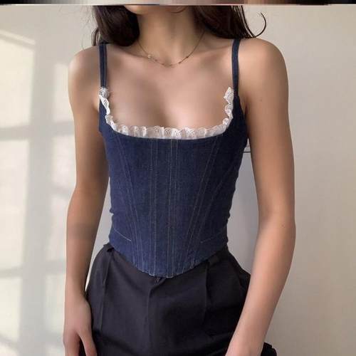 2021背心女上衣夏季胸衣时尚性感外穿Women suspender top