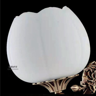 莲花玻璃灯罩配件外壳led奶白